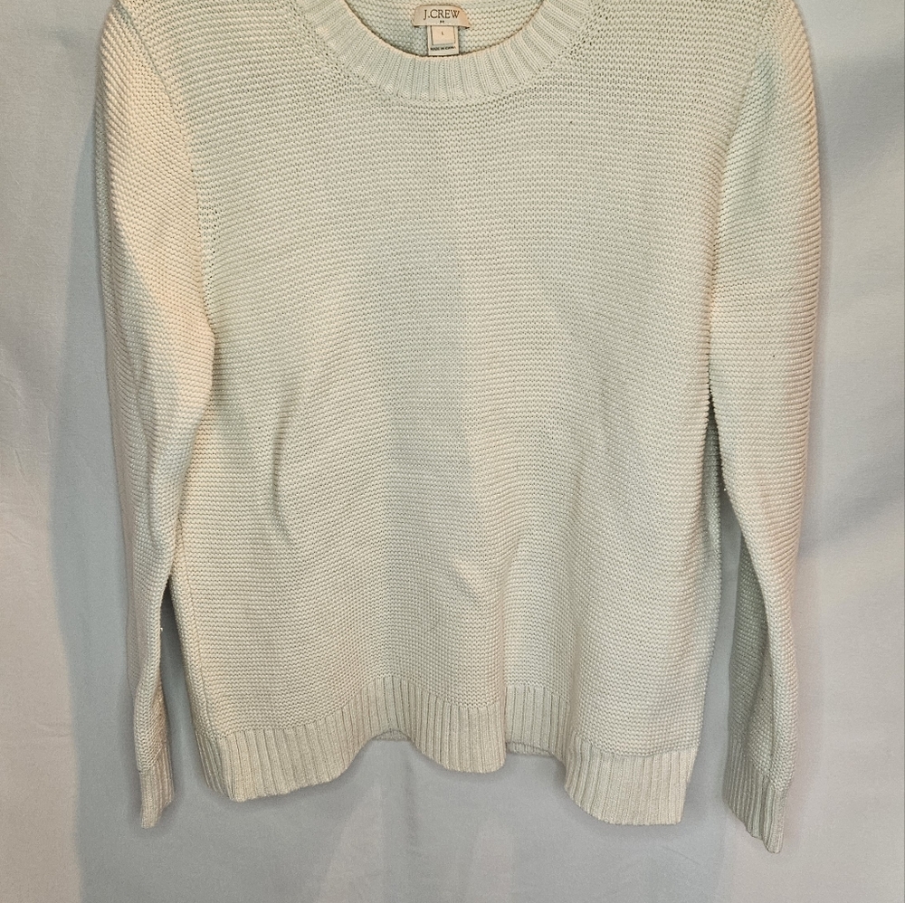J. Crew Ivory Knit Sweater